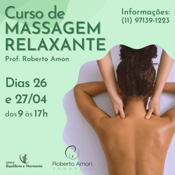 Massagem Relaxante - Inscrições até 06/04