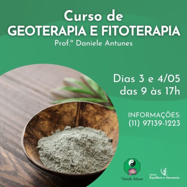 Geoterapia e Fitoterapia - Inscrições até 20/04